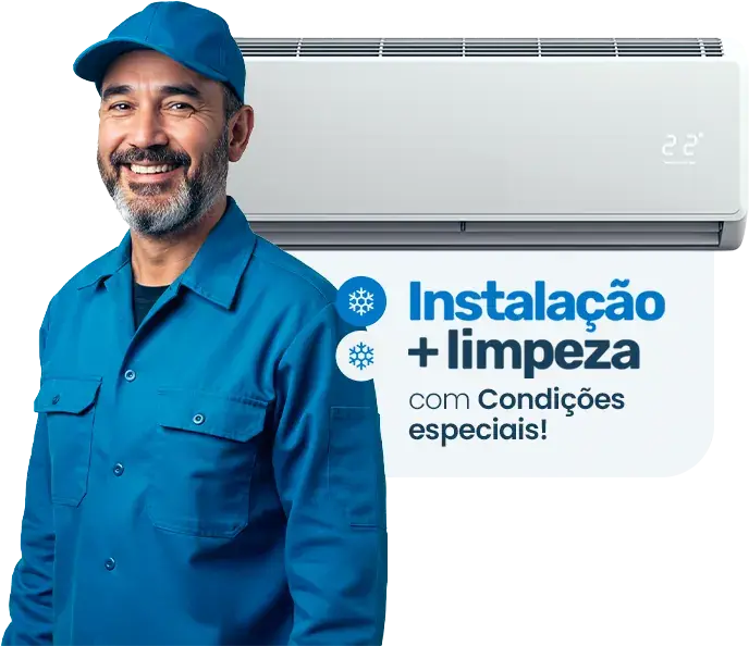 Técnico da Oficina do Ar e Refrigeração pronto para atendimento em São Paulo